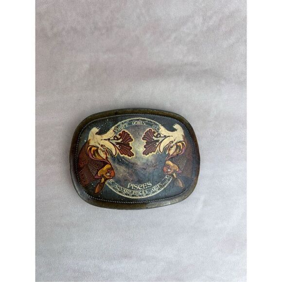 Vintage Pisces Belt Buckle Zodiac 1970s - Picture 1 of 6